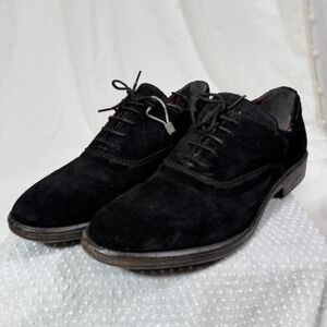 PM Black Suede Lace-Up Oxford Shoes – Size EU 40
